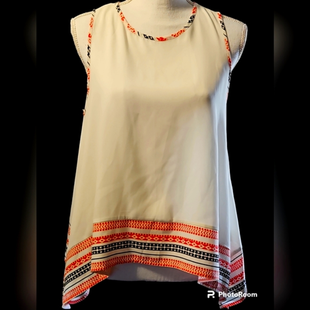 Monteau Los Angeles Tank Top, Flowy, Longer On The Sides, Size L - Picture 3 of 9